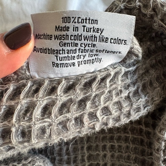 Parachute Waffle Robe in Gray 100% Turkish Cotton Size Small - Picture 12 of 14